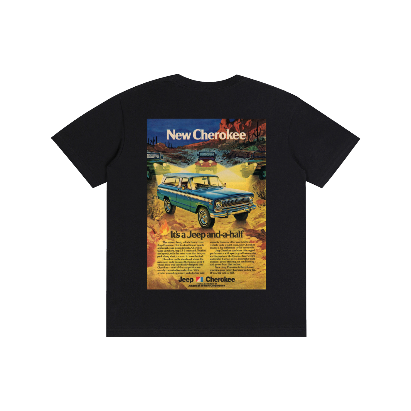 Jeep Cherokee Pure Cotton Unisex T-Shirt